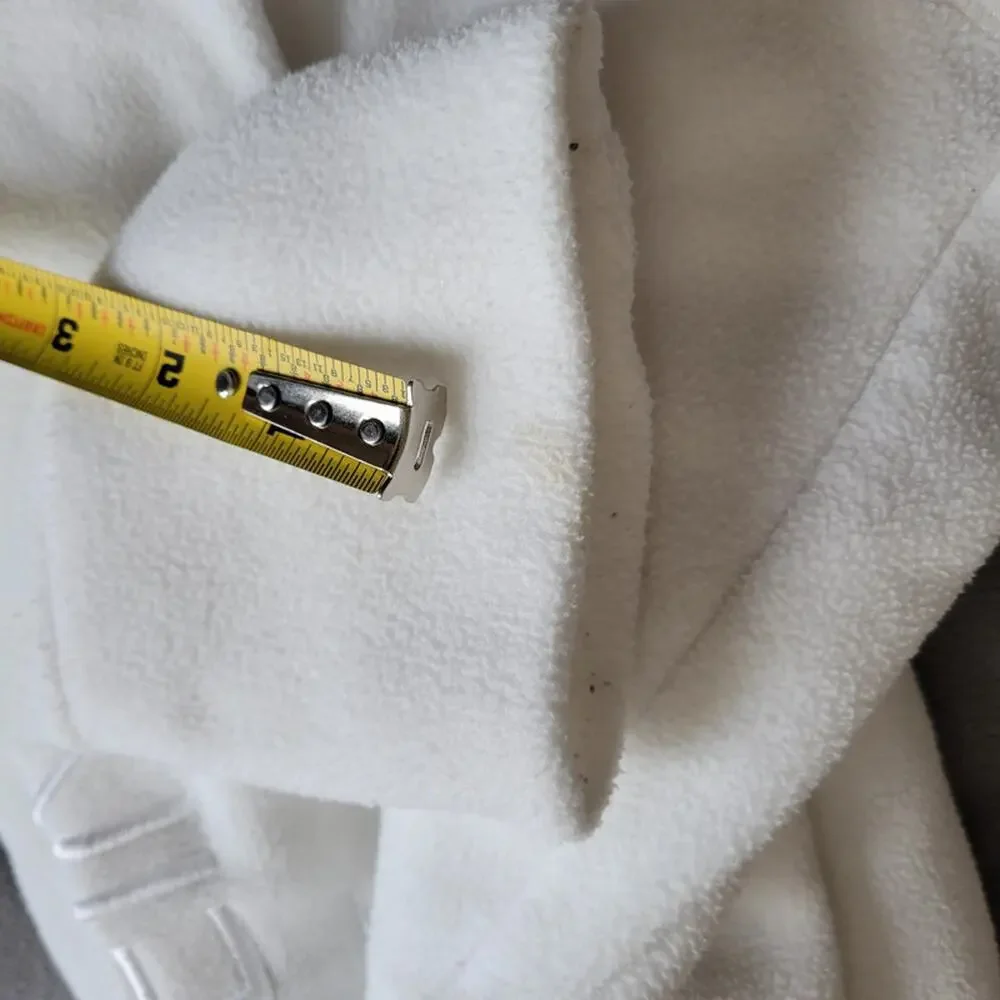 CALVIN KLEIN PERFORMANCE Fleece Jacket Womens Large White Embroidered Zip Hoodie - Picture 5 of 15